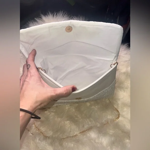 GOLF WIFEY New White & Blue Beaded Clutch Golfers Resort Country Club Vacation - Picture 9 of 16